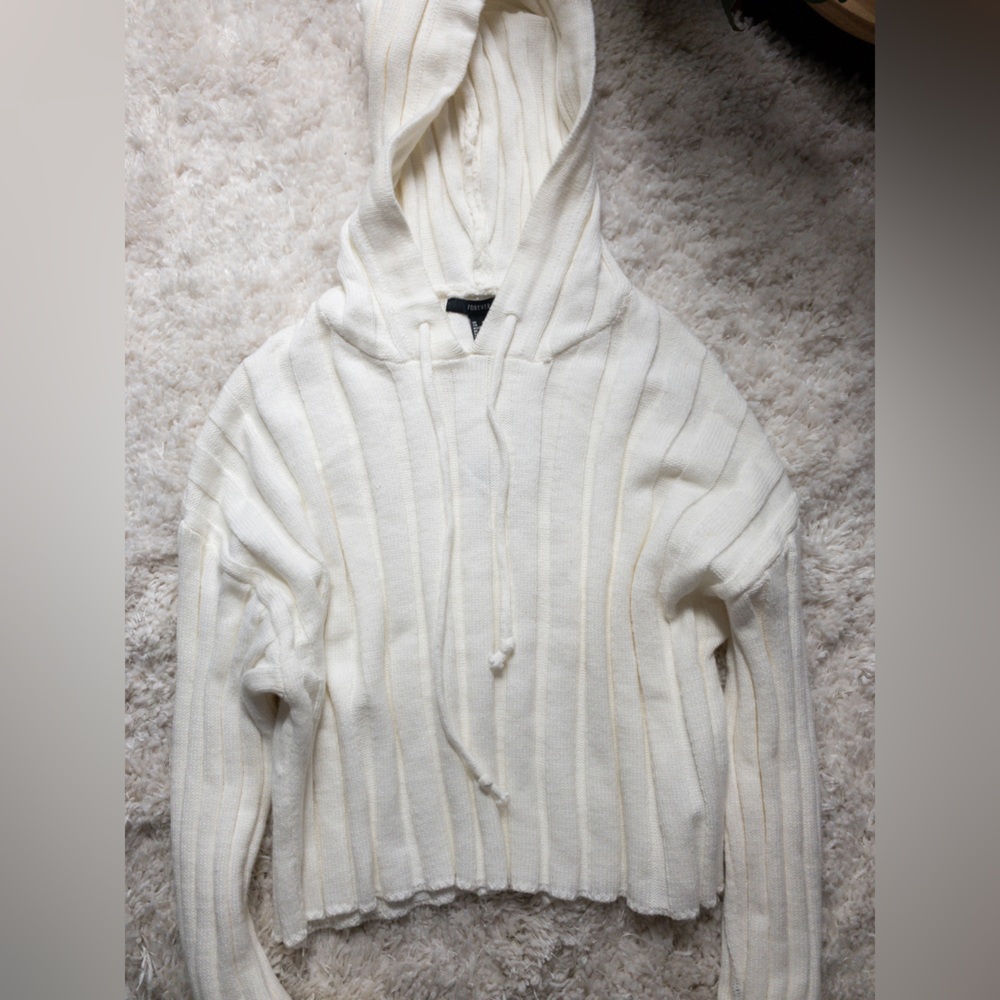 NWT Forever 21 Cropped Sweater Pullover Hoodie
